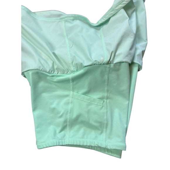 Lululemon Run Pace Skort, Wagon Stripe, Fresh Teal / White, Size 4 - Picture 8 of 8